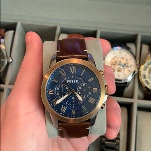 Fossil Men's Grant Chronograph Leather Watch